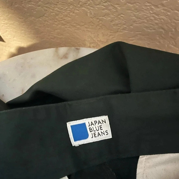 Japan Blue Jeans Dark Green Denim Wide Leg High Waist XL - Picture 3 of 8